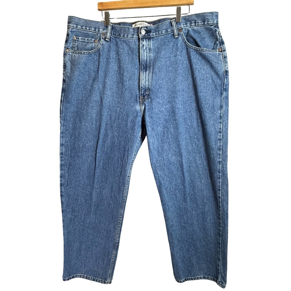 Levis 550‎ Relaxed Fit Mens 46x30 Medium Wash Blue Straight Leg Denim Jeans